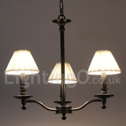 3 Light Retro Contemporary Black Candle Style Chandelier
