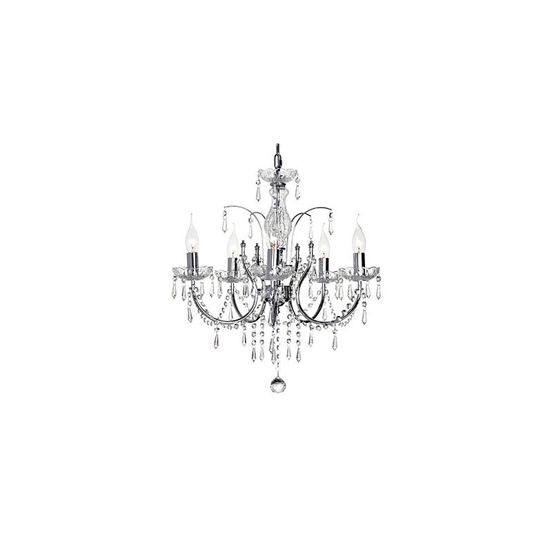 Elegant Crystal Chandelier with 5 Lights