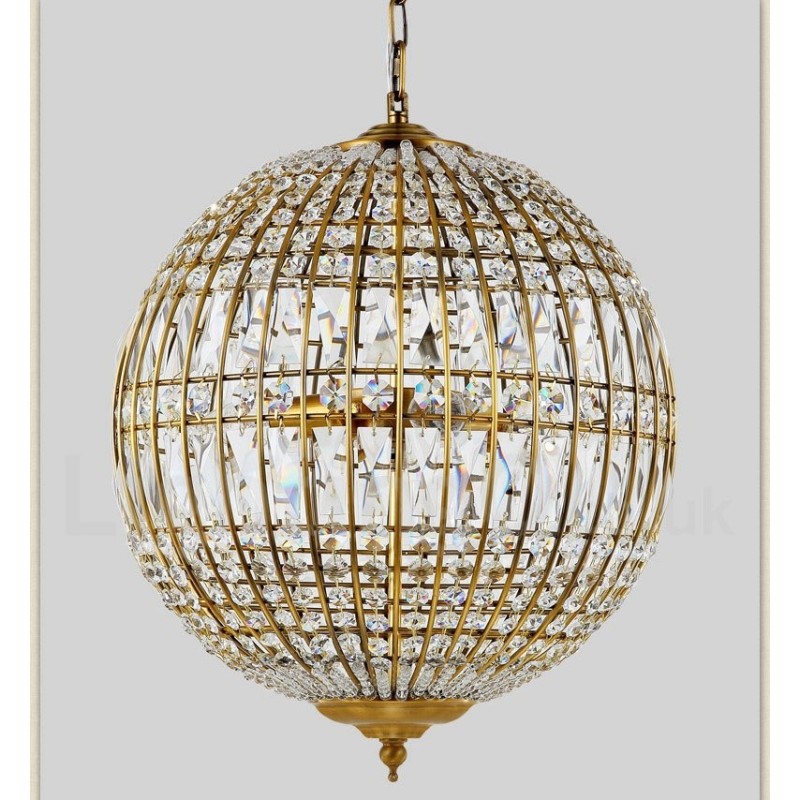 Globe Modern K9 Crystal Ceiling Pendant Light Indoor Chandelier Lighting Lamps Fixtures
