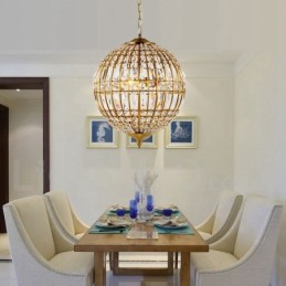 Globe Modern K9 Crystal Ceiling Pendant Light Indoor Chandelier Lighting Lamps Fixtures