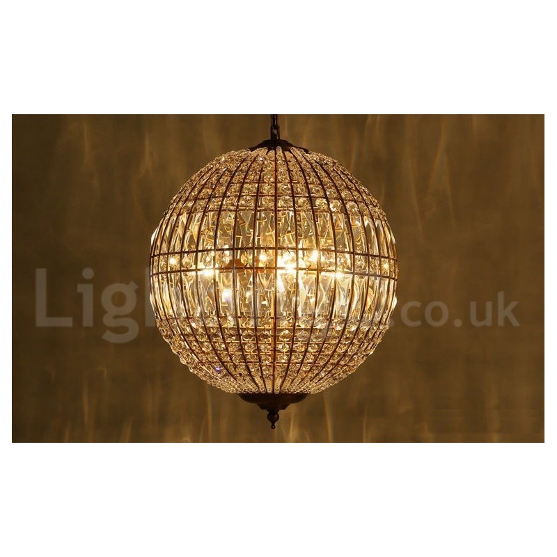 Globe Modern K9 Crystal Ceiling Pendant Light Indoor Chandelier Lighting Lamps Fixtures