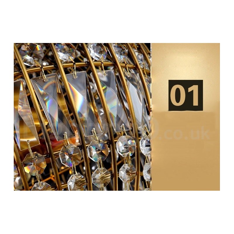 Globe Modern K9 Crystal Ceiling Pendant Light Indoor Chandelier Lighting Lamps Fixtures