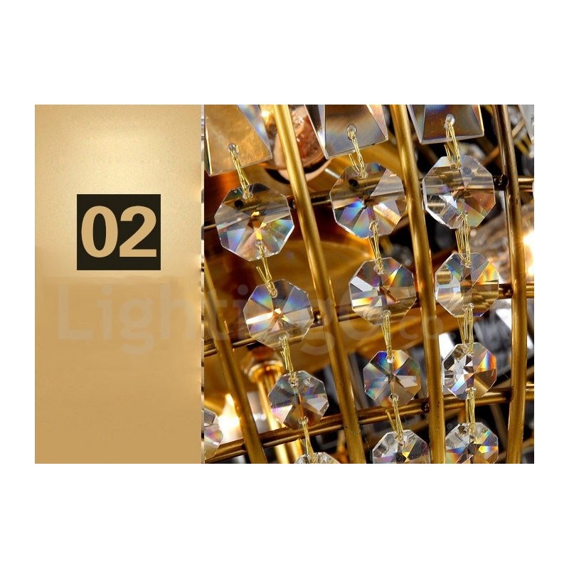 Globe Modern K9 Crystal Ceiling Pendant Light Indoor Chandelier Lighting Lamps Fixtures