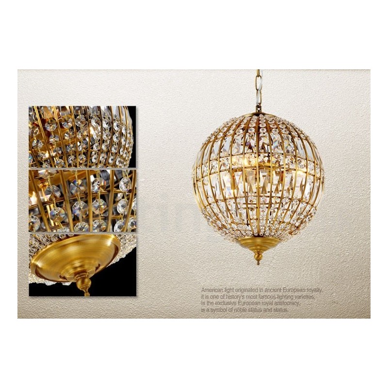 Globe Modern K9 Crystal Ceiling Pendant Light Indoor Chandelier Lighting Lamps Fixtures