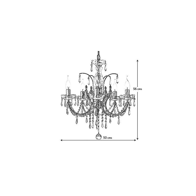 Elegant Crystal Chandelier with 5 Lights