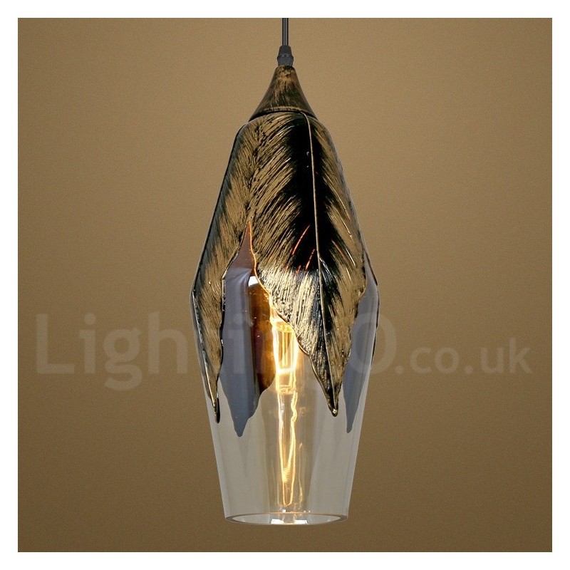 European Retro Glass Pendant Light Lounge Pendant Lamp