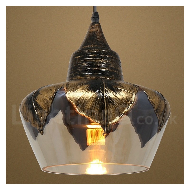 European Retro Glass Pendant Light Lounge Pendant Lamp