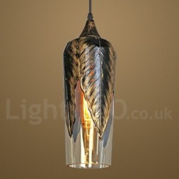 European Retro Glass Pendant Light Lounge Pendant Lamp