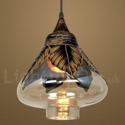 European Retro Glass Pendant Light Lounge Pendant Lamp