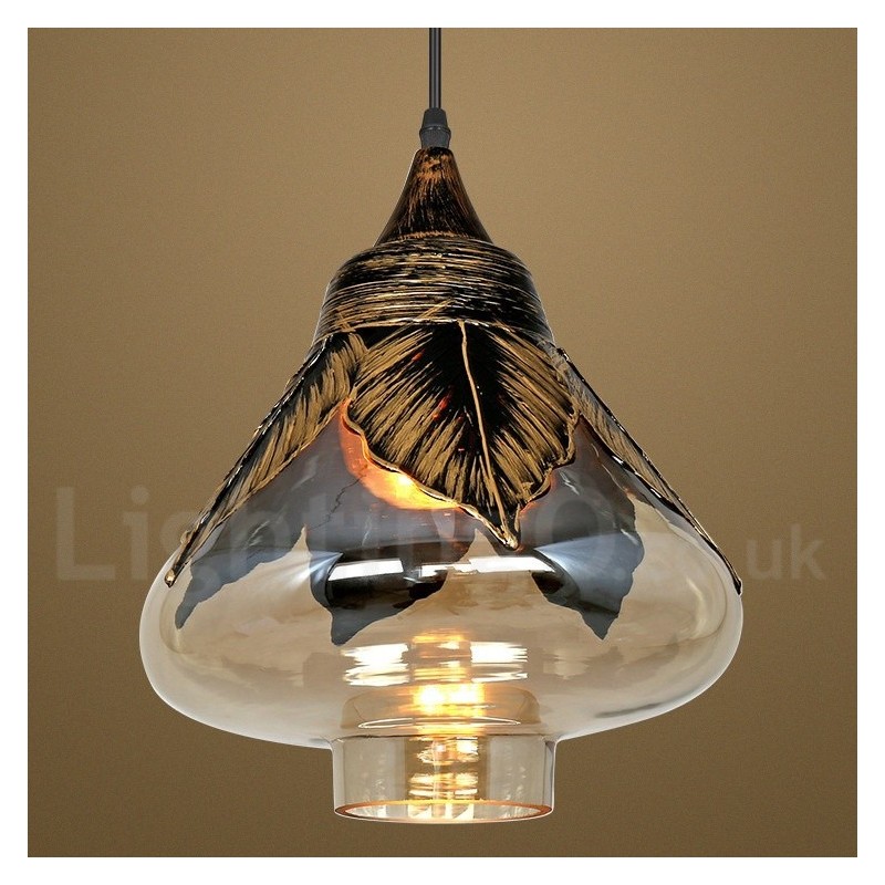 European Retro Glass Pendant Light Lounge Pendant Lamp