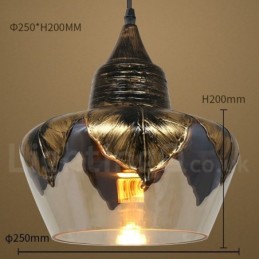 European Retro Glass Pendant Light Lounge Pendant Lamp