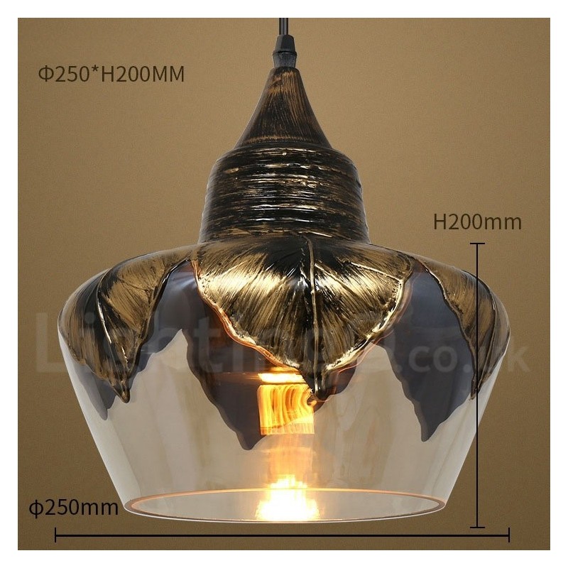 European Retro Glass Pendant Light Lounge Pendant Lamp