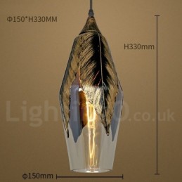 European Retro Glass Pendant Light Lounge Pendant Lamp