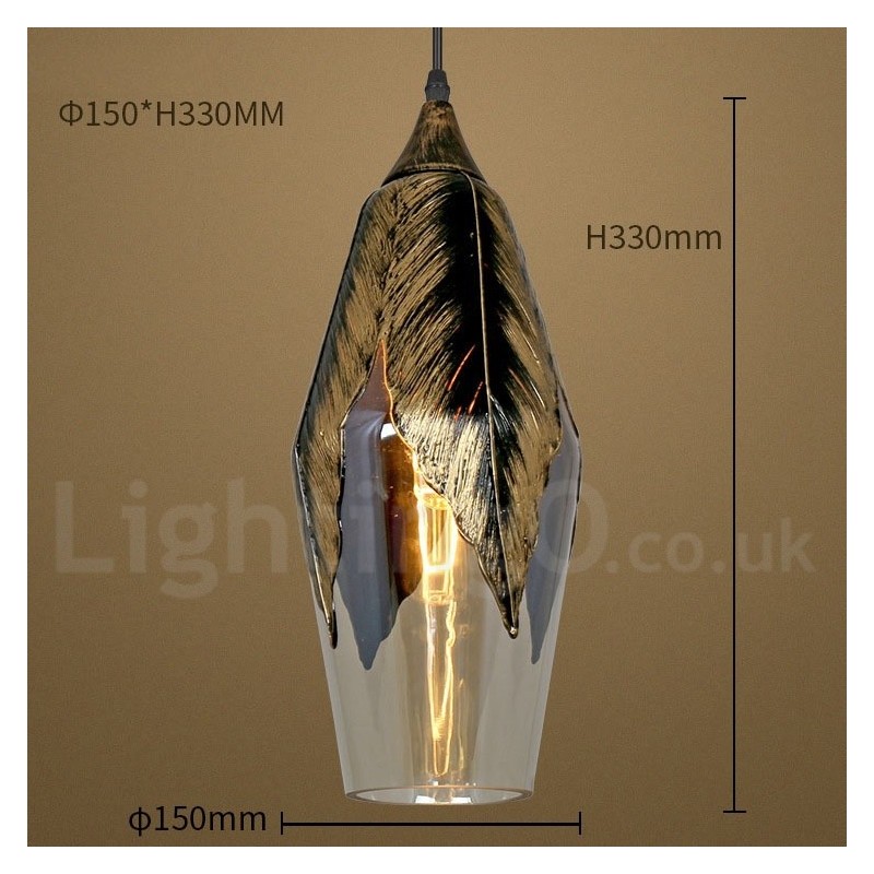 European Retro Glass Pendant Light Lounge Pendant Lamp