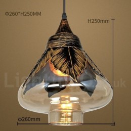 European Retro Glass Pendant Light Lounge Pendant Lamp