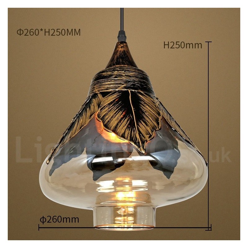 European Retro Glass Pendant Light Lounge Pendant Lamp