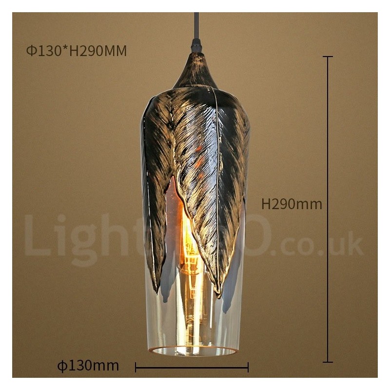 European Retro Glass Pendant Light Lounge Pendant Lamp