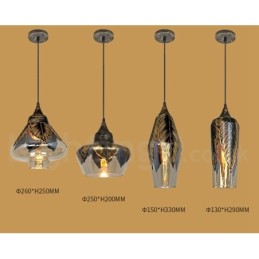 European Retro Glass Pendant Light Lounge Pendant Lamp