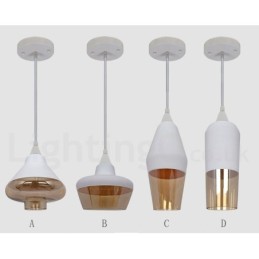 European Retro Lounge Glass Pendant Light