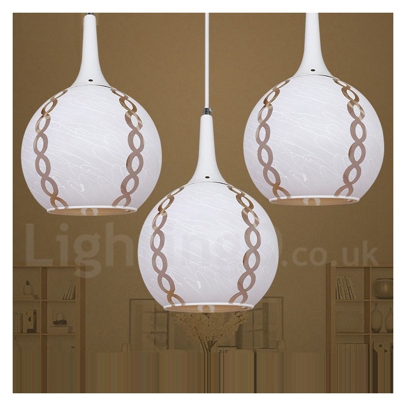 Modern Contemporary Lounge Glass Pendant Light