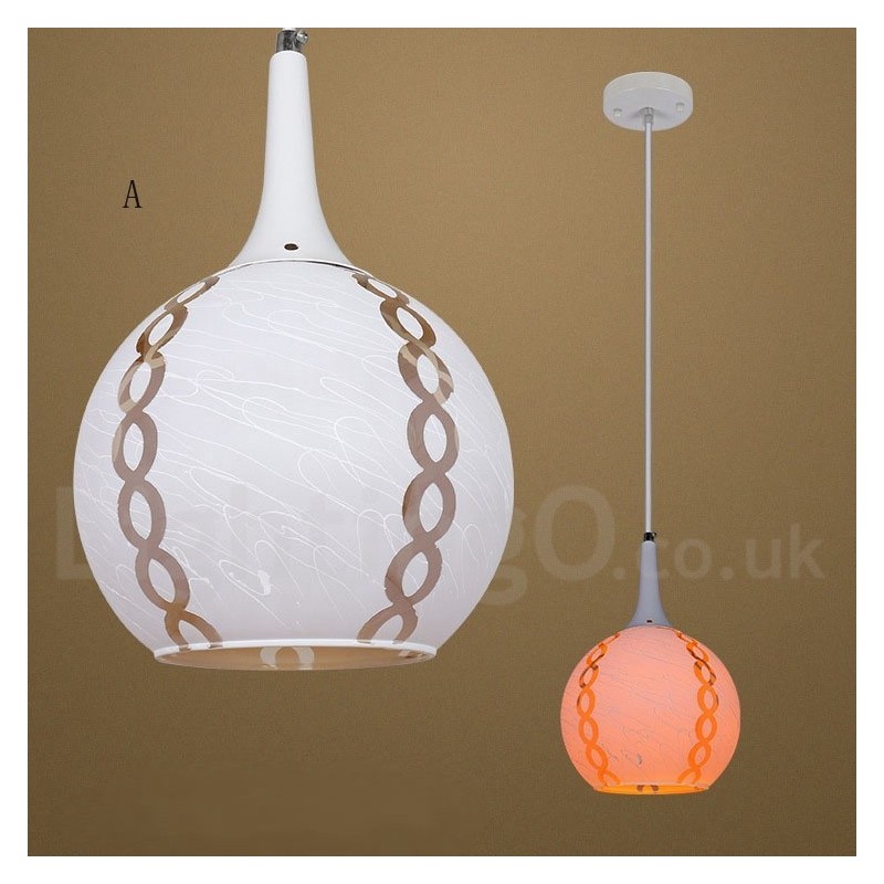 Modern Contemporary Lounge Glass Pendant Light