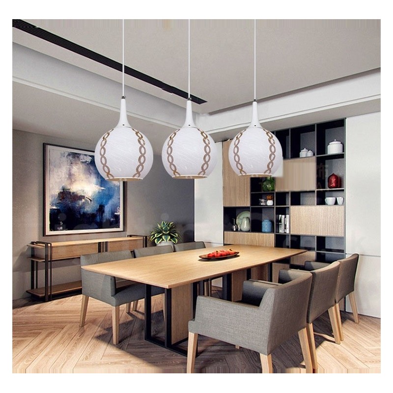 Modern Contemporary Lounge Glass Pendant Light
