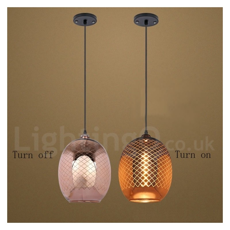 Rustic Glass Pendant Light European Cafe Pendant Lamp