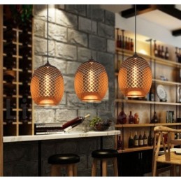 Rustic Glass Pendant Light European Cafe Pendant Lamp