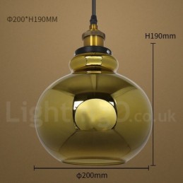 European Glass Pendant Light
