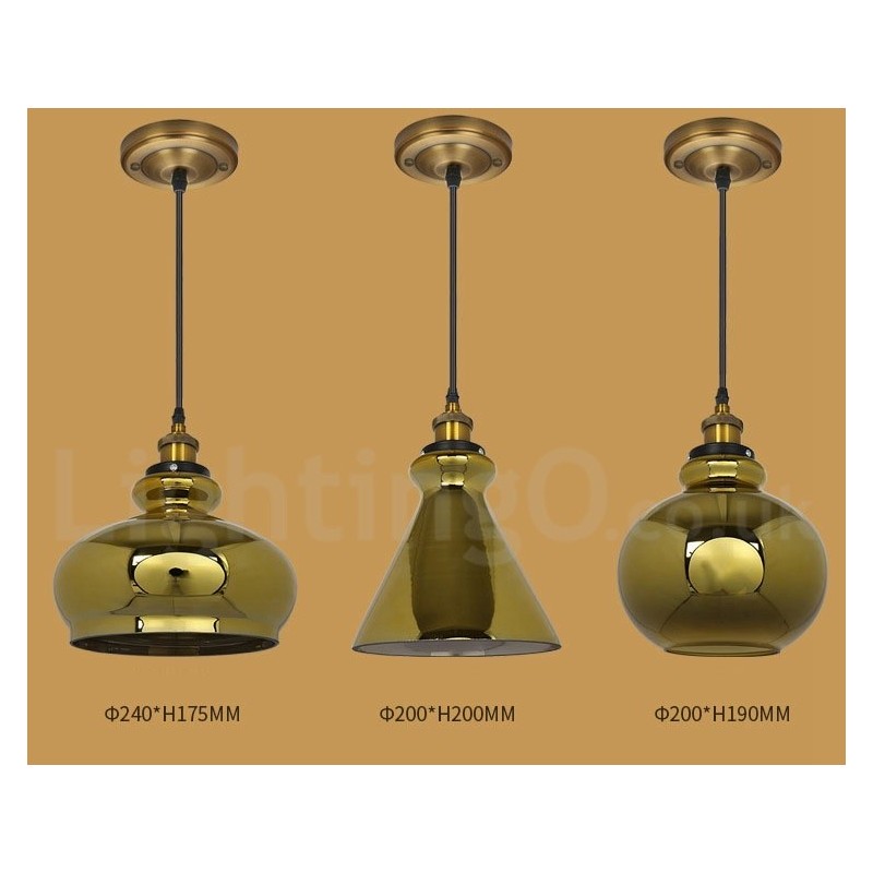 European Glass Pendant Light