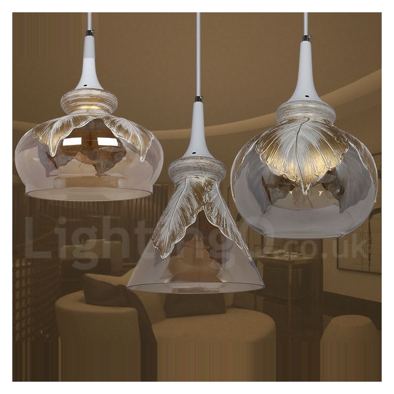 European Modern Contemporary Lounge Glass Pendant Light