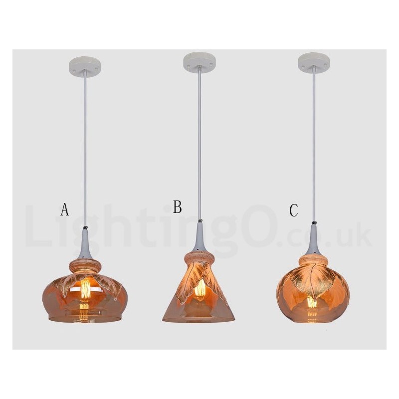 European Modern Contemporary Lounge Glass Pendant Light