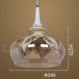 European Modern Contemporary Lounge Glass Pendant Light