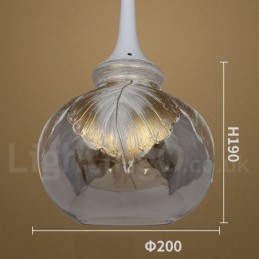 European Modern Contemporary Lounge Glass Pendant Light