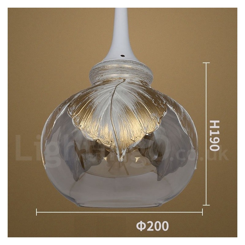 European Modern Contemporary Lounge Glass Pendant Light