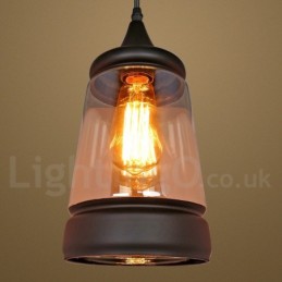 European Retro Lounge Glass Pendant Light