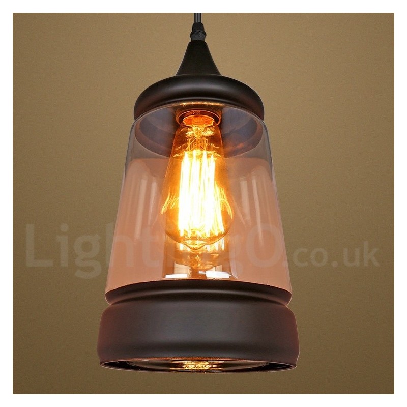 European Retro Lounge Glass Pendant Light