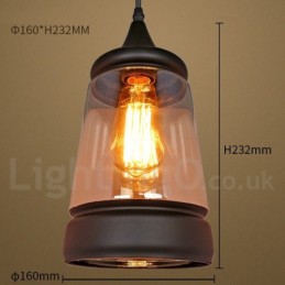European Retro Lounge Glass Pendant Light