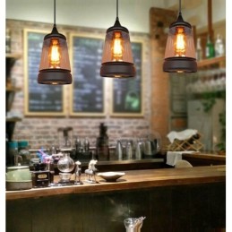 European Retro Lounge Glass Pendant Light