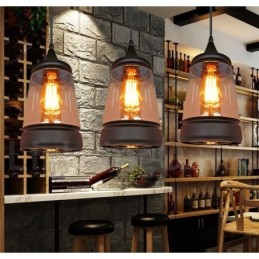 European Retro Lounge Glass Pendant Light