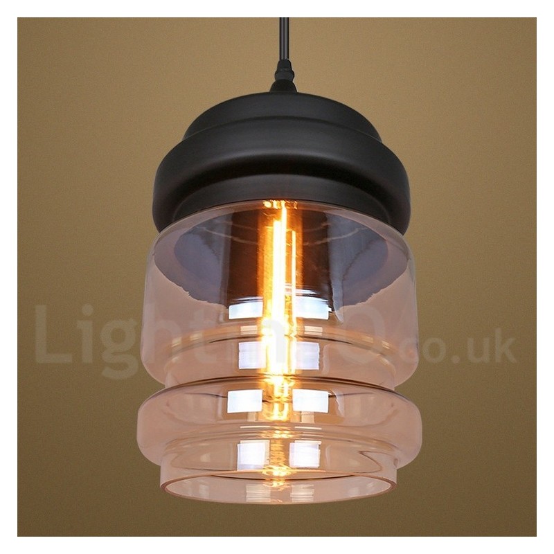 Rustic Glass Pendant Light European Lounge Pendant Lamp