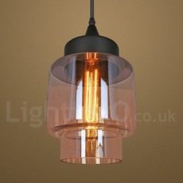 Rustic Glass Pendant Light European Lounge Pendant Lamp