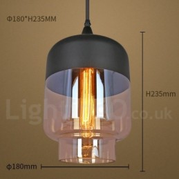 Rustic Glass Pendant Light European Lounge Pendant Lamp