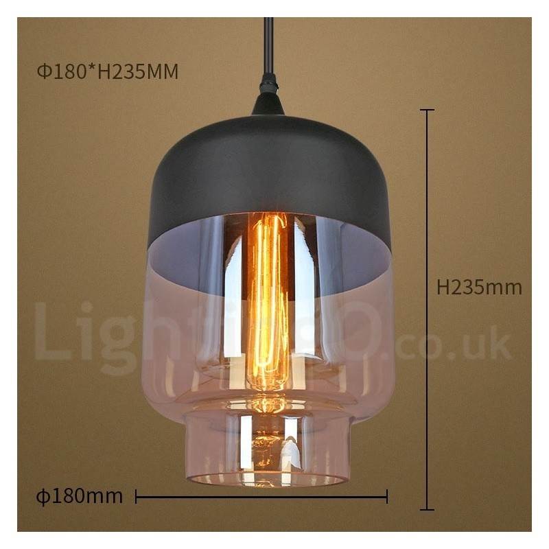 Rustic Glass Pendant Light European Lounge Pendant Lamp