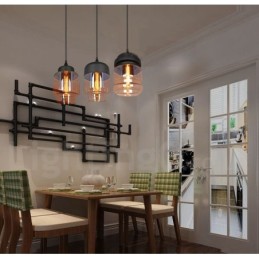 Rustic Glass Pendant Light European Lounge Pendant Lamp