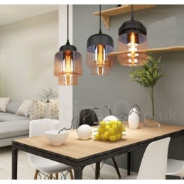 Rustic Glass Pendant Light European Lounge Pendant Lamp