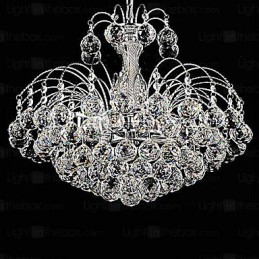 Pendant Luxury Modern Crystal Living 3 Lights Chandelier