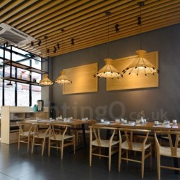 1 Light Rustic Lodge Pendant Light Cafe Hemp Rope Pendant Lamp