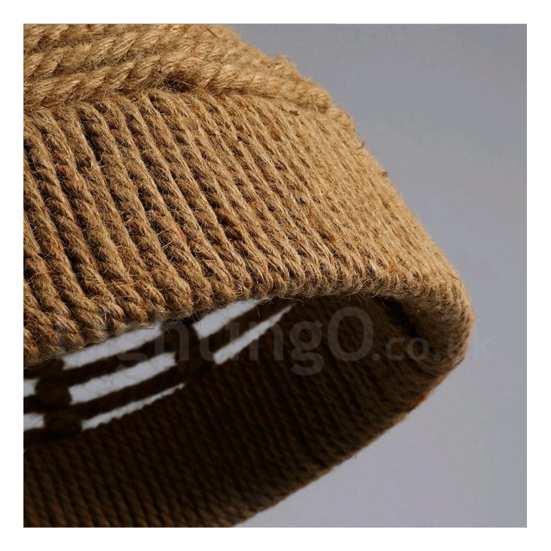 1 Light Rustic Lodge Pendant Light Cafe Hemp Rope Pendant Lamp