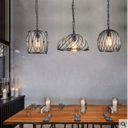 1 Light Vintage Cafe Glass Pendant Light Loft Pendant Lamp
